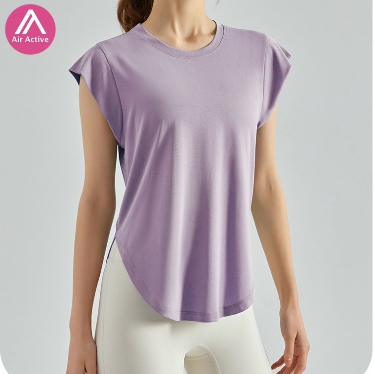 AirActive Leisure เสื้อยืดแขนสั้นลําลอง เป็นมิตรกับผิวหนัง เหมาะกับการเล่นโยคะ วิ่ง ฟิตเนส