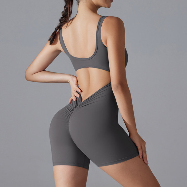Yoga Sports Bodysuit Padded One-piece Dance Wear Hip-lifting ราคา ถูกที่สุด ดีลบีเคเค แกลเลอรีภาพที่ 7