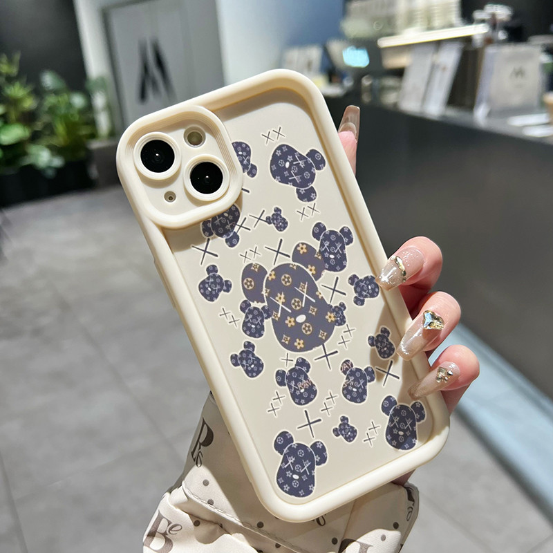 เคสสำหรับ OPPO A36 OPPO A76 OPPO A96 เคสนิ่มซิลิโคนเคสโทรศัพท์มีลายหมีทันสมัยกันกระแทก - รูปที่ 2