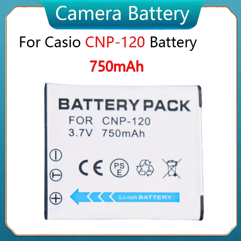 ที่มีคุณภาพสูง750มิลลิแอมป์ชั่วโมงแบตเตอรี่ CNP-120สำหรับกล้อง Casio CNP120 Z790 S300 TZ20 Z690กล้อง