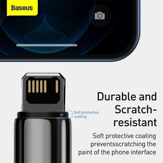 Baseus สายชาร์จเร็ว รุ่น Tungsten Gold Fast Charging Data Cable แบบ USB to iP 2.4A 1m/2m