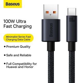 Baseus สายชาร์จเร็ว Minimalist series fast charger data cable แบบ USB to Type-C 100W