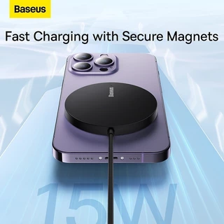 [รองรับ IP 16,17] Baseus แท่นชาร์จแม่เหล็กไร้สาย รุ่น Simple Mini 3 Magnetic Wireless Charger 15W