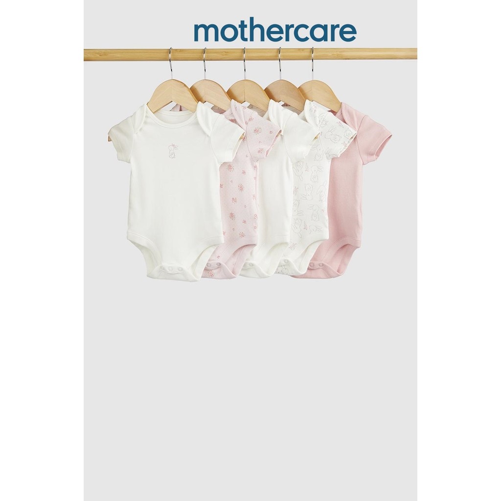 ชุดบอดี้สูทเด็ก Mothercare Floral Bunny Short-Sleeved Bodysuits - 5 Pack GF066