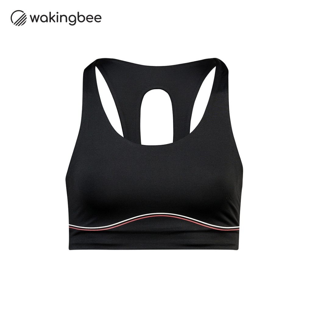 Wakingbee x Ari Race Bra (Black) สปอร์ตบรา ซัพพอร์ตสูง กระชับพิเศษ สำหรับใส่วิ่ง ผ้ากันยูวี แห้งไว ยืดหยุ่นดี มีฟองน้ำ