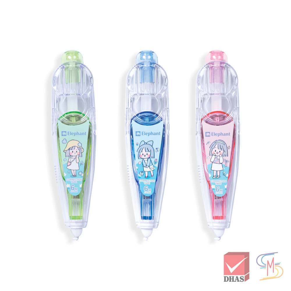 Elephant ตราช้าง เทปลบคำผิด 6M ซิบบิลแอนฟลาวเวอร์ จำนวน 1 ชิ้น
