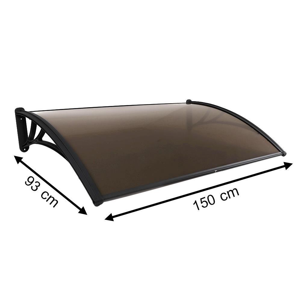 HomePro กันสาดโพลีคาบอร์เนต MAX-SERIES 93X150 ซม. สีชา แบรนด์ SUNSHIELD