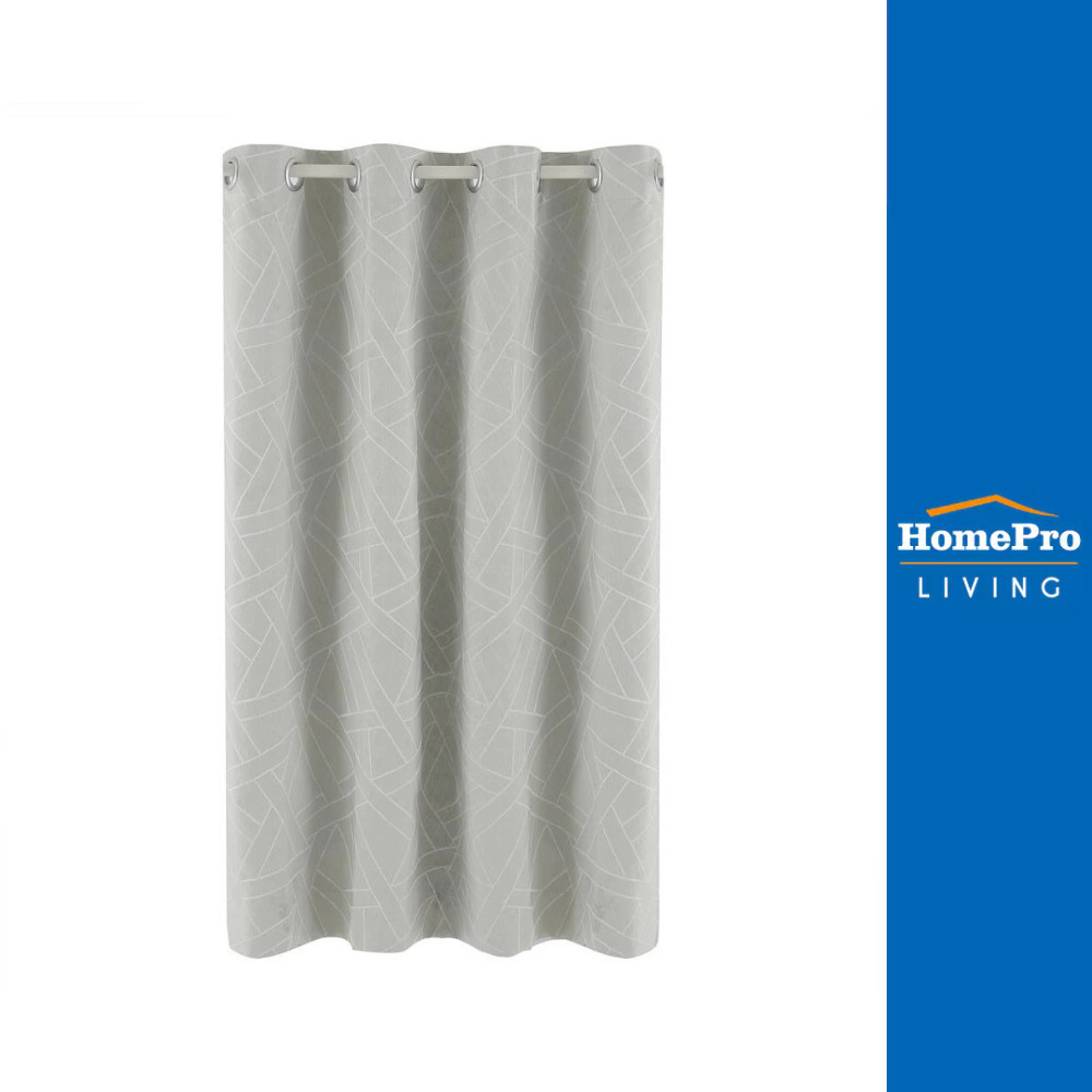 HomePro ม่าน EYELET HAZA UV 150X160 เซนติเมตร สีเทา แบรนด์ HLS
