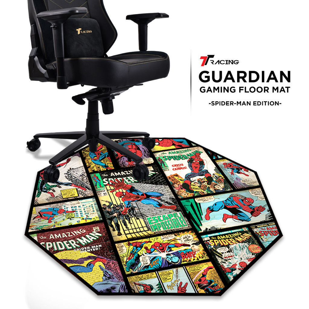 TTRacing Guardian Gaming Floorpad แผ่นรองพื้น เนื้อสัมผัสนุ่ม, กันน้ำ, ทนทาน, สบายเท้า