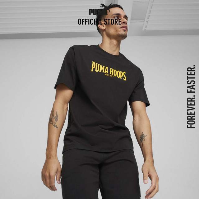 PUMA BASKETBALL - เสื้อยืดบาสเกตบอลผู้ชาย Get Ready สีดำ 62475501