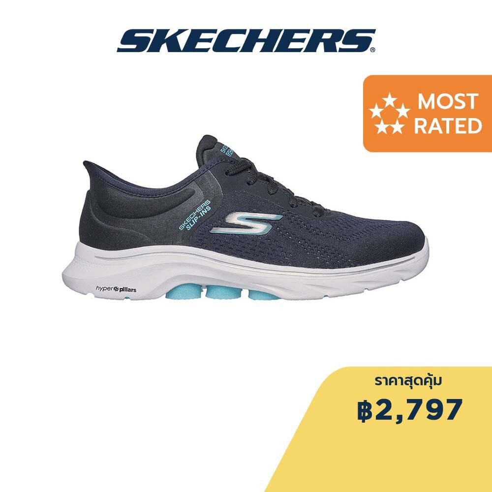 Skechers สเก็ตเชอร์ส รองเท้าผู้หญิง Women GOwalk 7 GOwalk Shoes - 125233-BKAQ - Air-Cooled Memory Foam