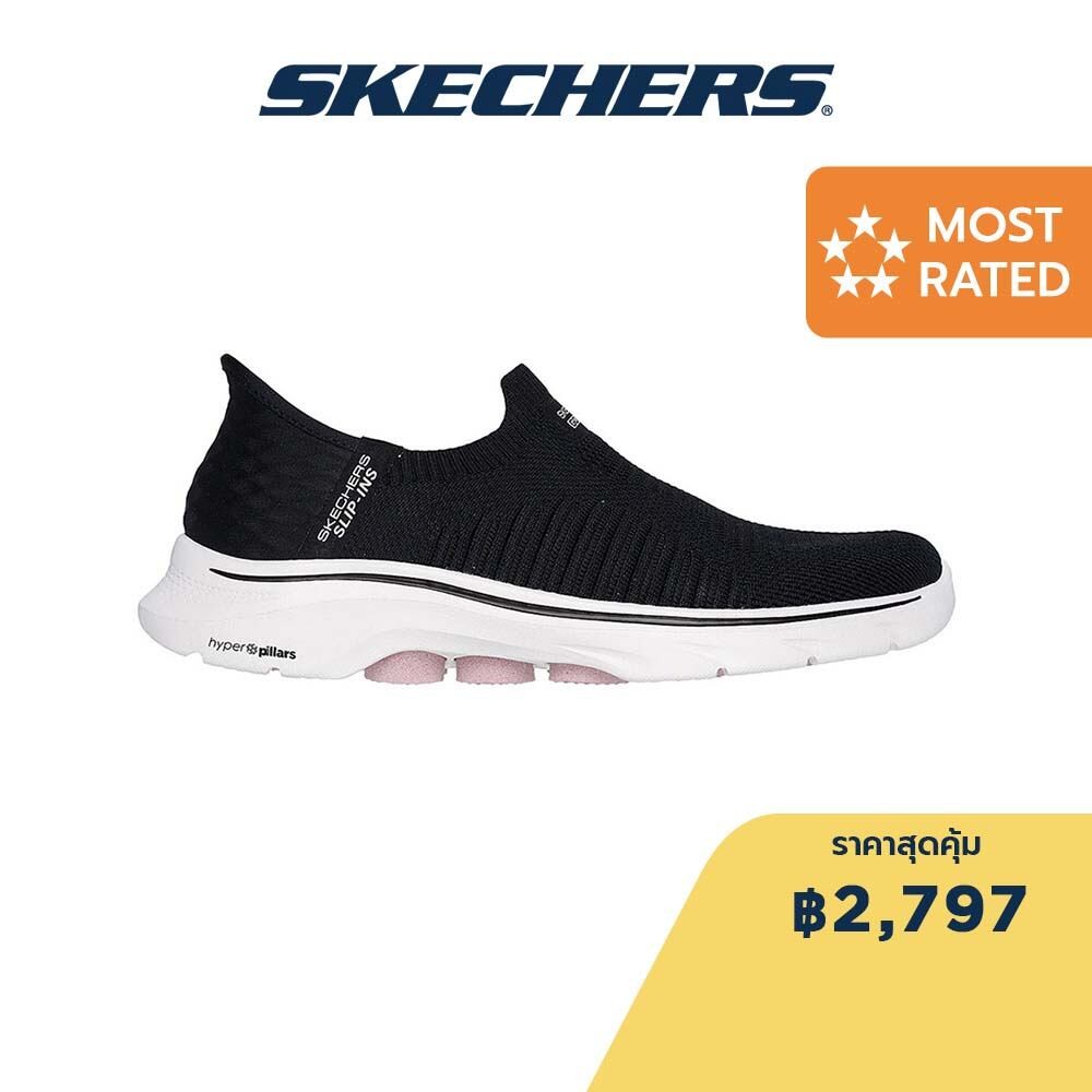 Skechers สเก็ตเชอร์ส รองเท้าผู้หญิง Women Slip-ins GOwalk 7 Dalya Walking Shoes - 125240-BKPK Air-Cooled Memory Foam