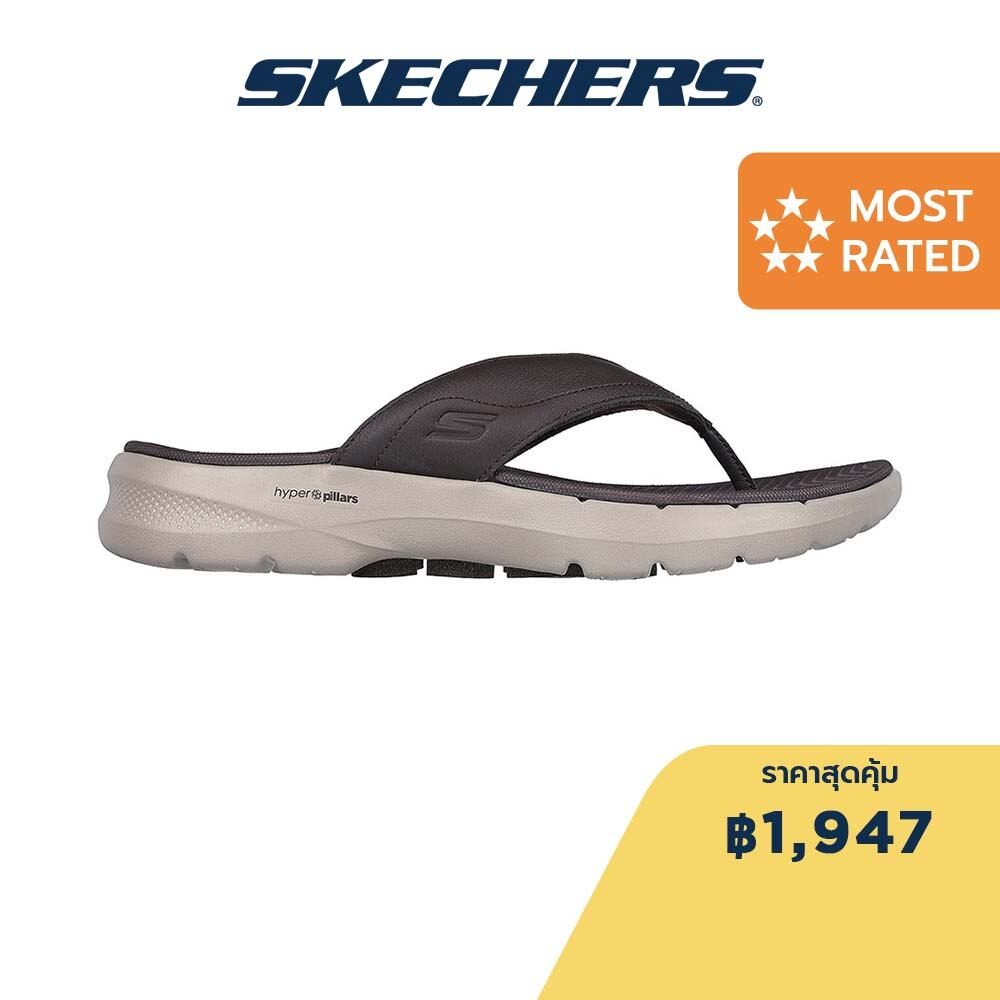 Skechers สเก็ตเชอร์ส รองเท้าแตะผู้ชาย Men Summer Parsdise GOwalk 6 Sandals On-the-GO Sandals Shoes - 894211-BRN