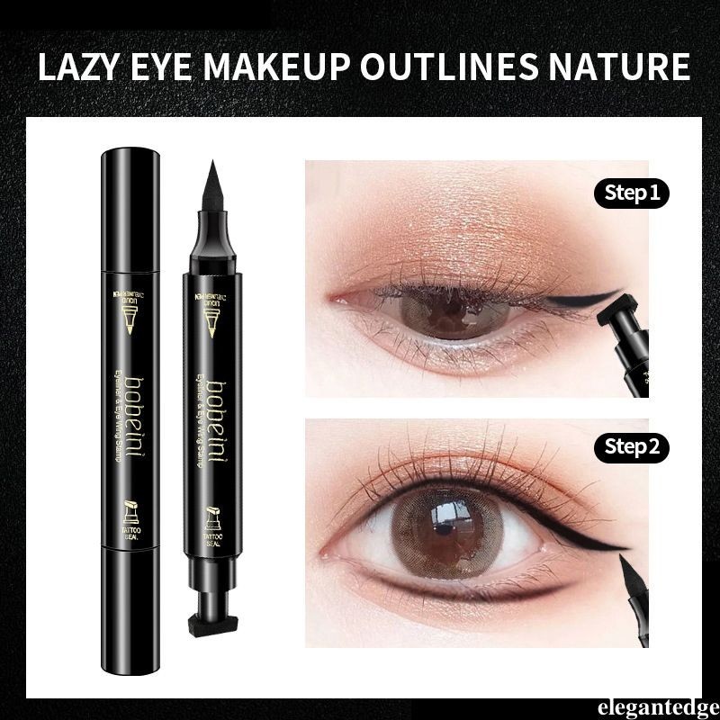 elegantedge Double Head Triangle Seal Eyeliner 2 To 1 Waterproof Eyeliner Makeup