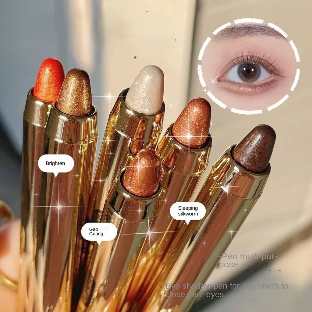 elegantedge Highlight Brightening Eye Shadow ปากกา Pearly-lustre Contouring ปากกา Double Head Eye Shadow Stick