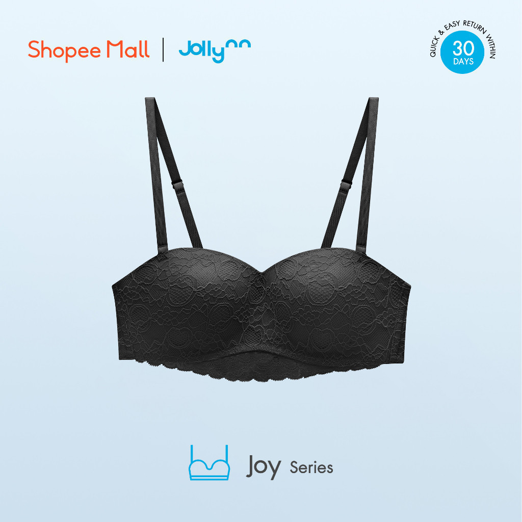 [สำหรับแลกคะแนนสมาชิก] Jollynn Joy Lace Tube Top อก85-90CM บราลูกไม้ สายกันลื่น (สายถอดและปรับได้) Braless โจลีน