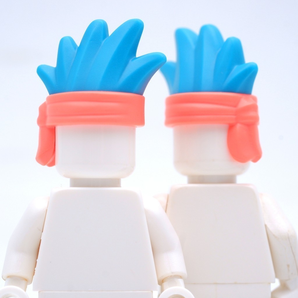 ( Ploybrick Minifigure ของแท้ ) HAIR Dark Turquoise Spike Hair Coral Headband ชิ้นละ