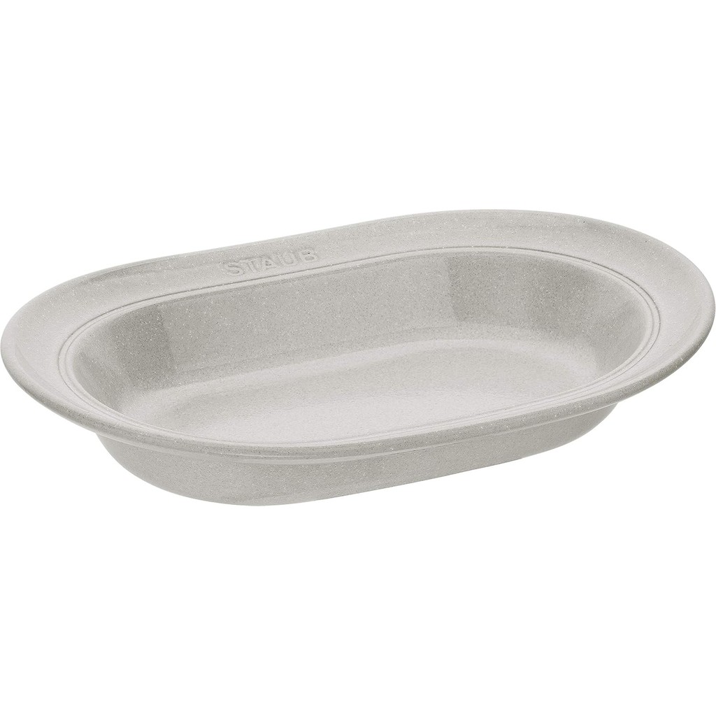 staub "Oval Plate 25cm Campagne" Curry dish, oval plate, ceramic, microwave-safe, Ceramic Plate 4050