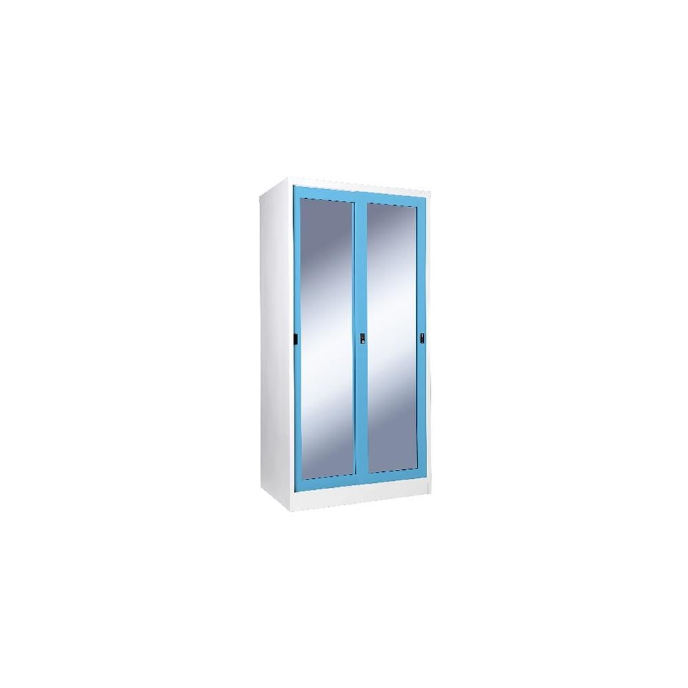 ตู้เสื้อผ้าบานกระจก KIOSK SGW-18-2 DG BO สีฟ้า เฟอร์นิเจอร์ห้องนอน ตู้เสื้อผ้า WARDROBE KIOSK DOORSG