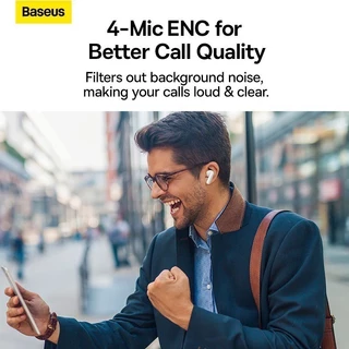 Baseus หูฟังบลูทูธไร้สายBowie MZ10 True Wireless Earphones ANCตัดเสียงรบกวนข-25dB ไมค์คุยโทรศัพท์ 4 ตัว แบต25ชั่วโมง