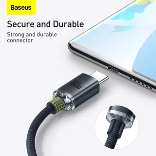 Baseus สายชาร์จเร็ว รุ่น Crystal Shine Series Fast Charging Data Cable USB-C , Type C-C1 00W, C-iP 20w