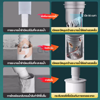 ส่งจากไทย ซิลิโคนกันกลิ่นท่อระบายน้ำ รุ่นใหม่! กันแมลง 100% ซีลปิดสนิท สำหรับเครื่องซักผ้า และซิงค์ล้างจาน (S/M/L/XL)