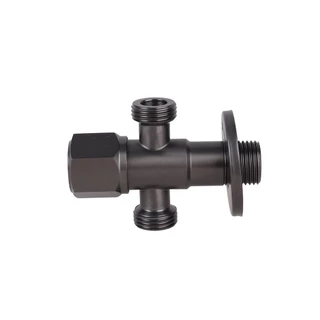 MARINE สต๊อปวาล์ว 3 ทาง สแตนเลส 304 แบบหมุน รุ่น GUN METAL |ZWF|
