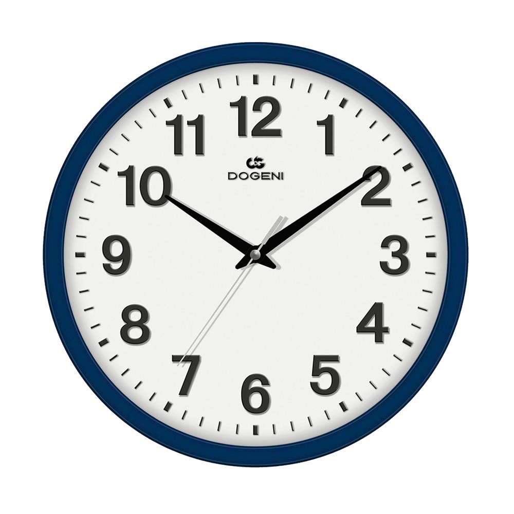 DOGENI นาฬิกาแขวน DOGENI WNP043BU 13 นิ้ว สีน้ำเงิน ของตกแต่งบ้าน นาฬิกา WALL CLOCK DOGENI WNP043BU 
