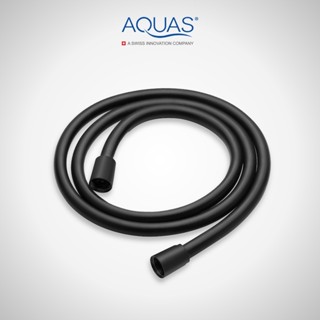 สายฝักบัว PVC คุณภาพสูง สีดำด้าน AQUAS Glossy High Quality S…