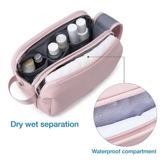 BAGSMART กระเป๋าใส่อุปกรณ์อาบน้ํา กระเป๋าแต่งหน้าเครื่องสําอาง กันน้ํา Dopp Kit Unisex Travel Organizer กระเป๋าเก็บโกนหนวด