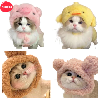 【Hipidog】หมวกสัตว์เลี้ยง ลายแพนด้า หมี หมู ฮาโลวีน สําหรับสุนัข แมว