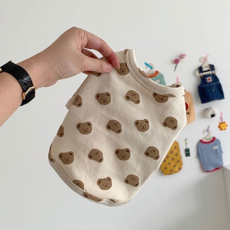 【Hipidog】เสื้อยืดคอกลม พิมพ์ลายการ์ตูนกระรอกน่ารัก แบบบาง สําหรับสัตว์เลี้ยง สุนัข แมว