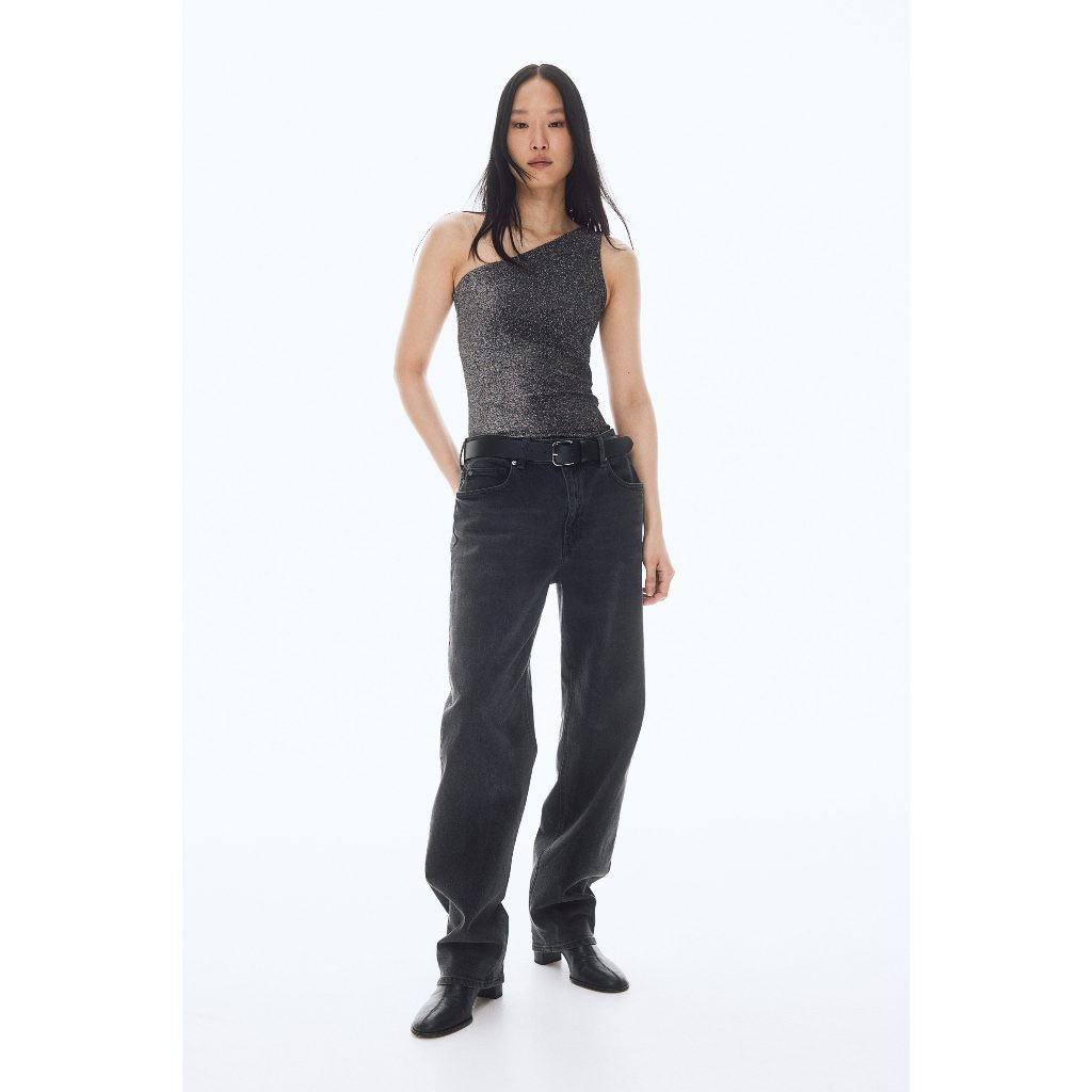 H&M ผู้หญิง One-shoulder vest top 1266333_1