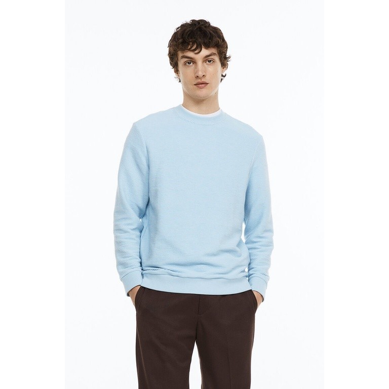 H&M Man Regular Fit Ribbed sweatshirt 1043492_1