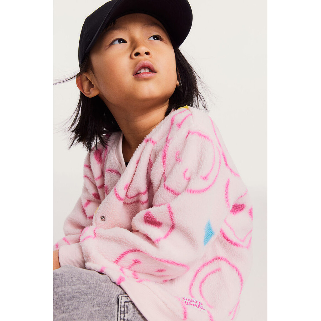 H&M Girl Printed pile cardigan 1214830_1