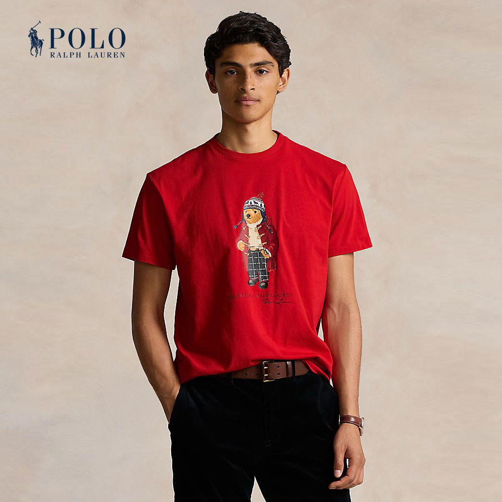 Polo Ralph Lauren เสื้อยืดผู้ชาย Classic Fit Polo Bear Jersey T-Shirt รุ่น MNPOTSH1N822450 สีแดง