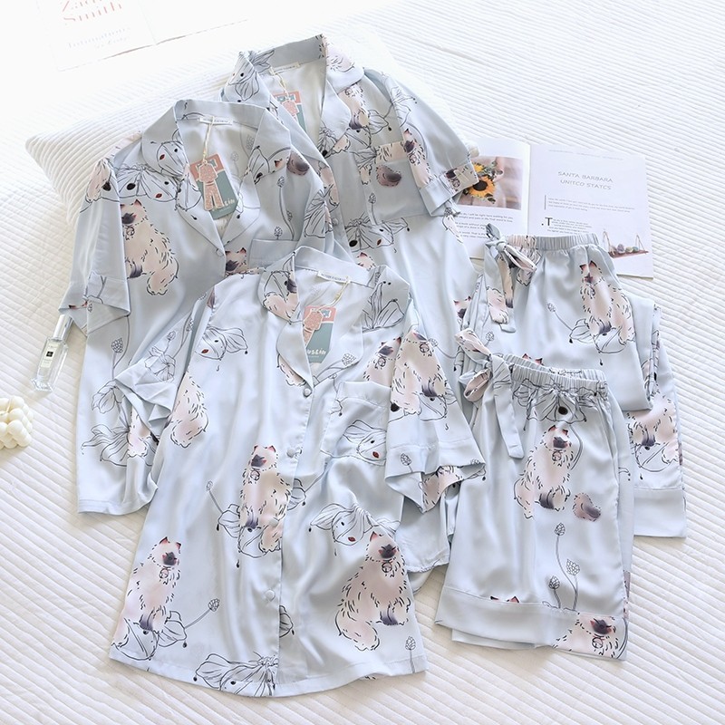 ชุดนอน Mulen (Muslin Pajamas) Silk Satin รุ่น (N3203 T3203 K3203)