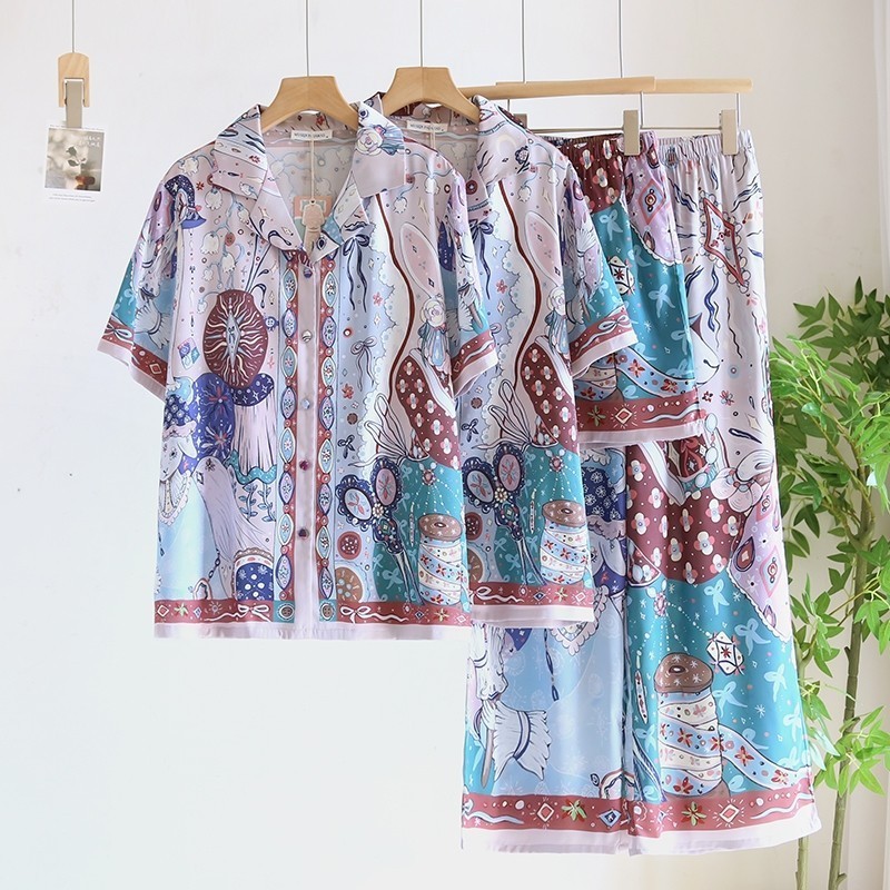 ชุดนอน Mulen (Muslin Pajamas) Silk Satin Dreamland Tales (N5075 T5075)