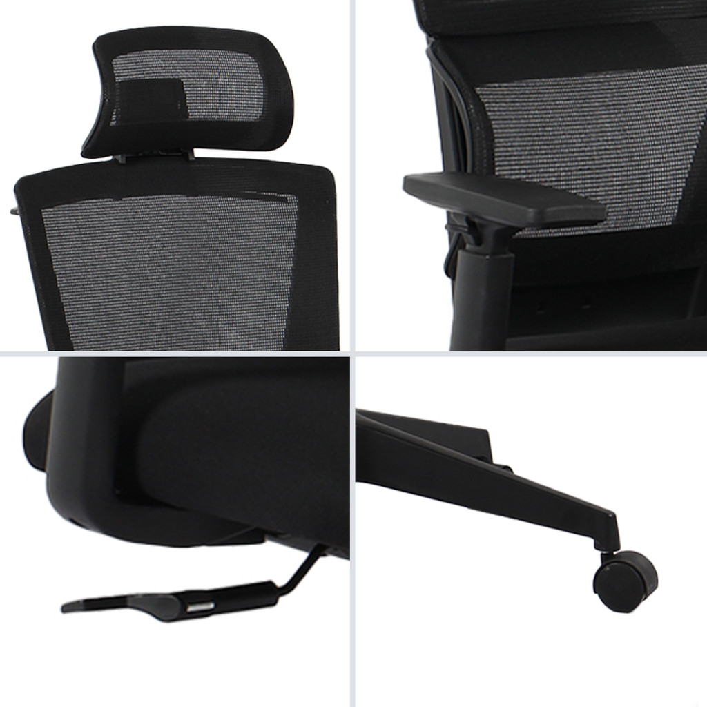 เก้าอี้สำนักงานพนักพิงสูง KASSA รุ่น HLC-3199F-1MY สีดำ - รูปที่ 2