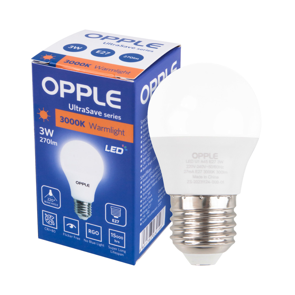 OPPLE หลอดไฟ LED  E27 3W WarmWhite รุ่น LEDUSA45