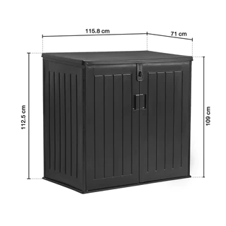 ตู้เก็บของกลางแจ้ง 755 ลิตร FONTE รุ่น NT5339 ขนาด 115.8 x 71 x 112.5 ซม. สีดำ