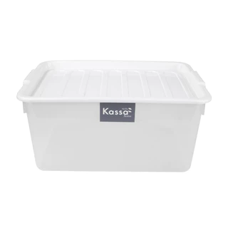 KASSA HOME กล่องอเนกประสงค์พร้อมฝาปิด 23 ลิตร รุ่น PSM-AA-2056 สีขาว