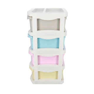 KASSA HOME ตู้ลิ้นชักอเนกประสงค์ 4 ชั้น Jasmin รุ่น API-1500M4 ขนาด 50 x 47.2 x 92.3 ซม. สีพาสเทล