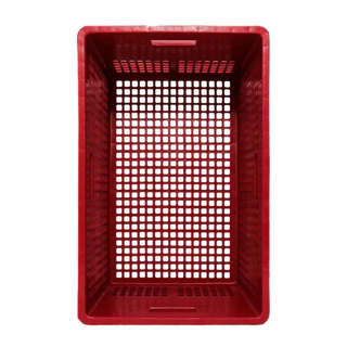 KASSA HOME ลังผลไม้พร้อมหูจับ รุ่น VCP-426RD ขนาด 55x 37x 30ซม. สีแดง