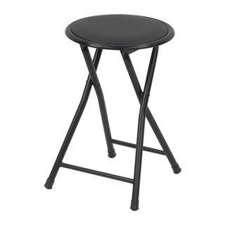 KASSA เก้าอี้สตูลพับได้เบาะ PVC รุ่น SC98054L-B สีดำ