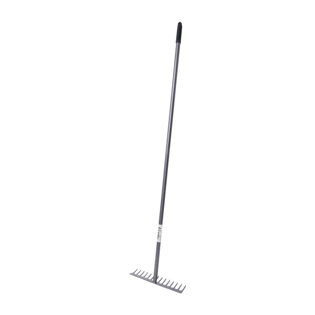 FONTE คราดเหล็ก 14 ซี่ ด้ามเหล็ก รุ่น GR014TL สีดำ