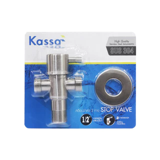 KASSA สต๊อปวาล์ว 2 ทาง รุ่น KS-5013-2 สีสเตนเลส