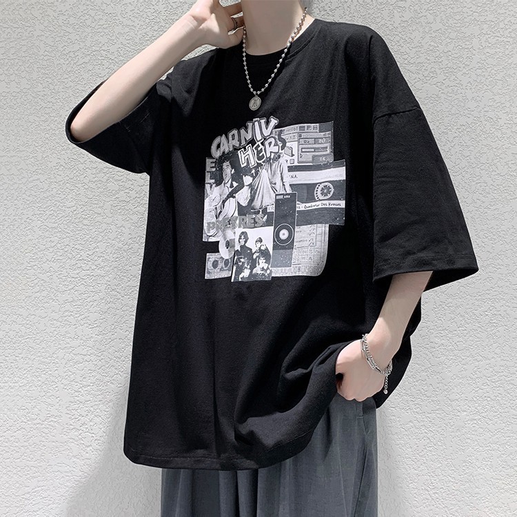 เสื้อยืด Oversize ผ้าCotton 100% แฟชั่นสไตล์เกาหลี T-Shirt โอเวอร์ไซส์ สกรีนลายสวยงาม S-5XXL