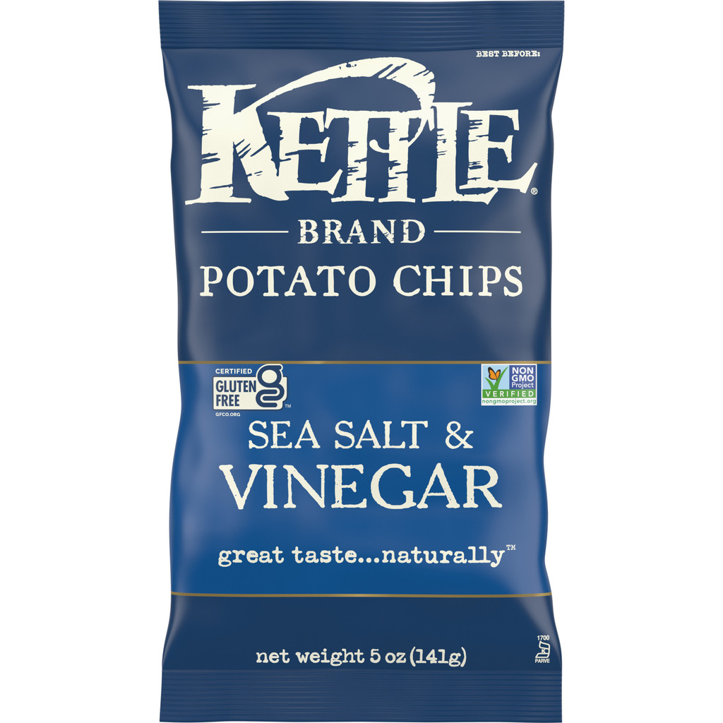 มันฝรั่งทอดกรอบปรุงรสเกลือทะเลและน้ำส้มสายชู Kettle Sea Salt & Vinegar 141G