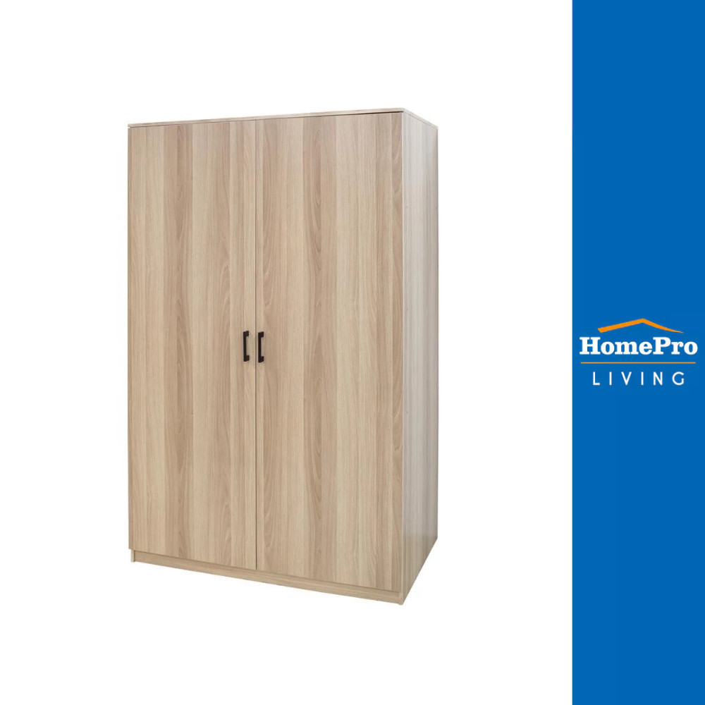 [จัดส่งพร้อมประกอบ] HomePro ตู้เสื้อผ้า AUSTIN 120 ซม. สีไวท์โอ๊ค แบรนด์ FURDINI ที่เก็บของและชั้นวาง